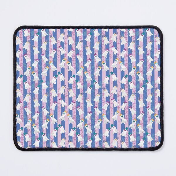 Item preview, Dapper Ghosts on Pink & Blue Stripe designed and sold by Digitalmyth's Designs.