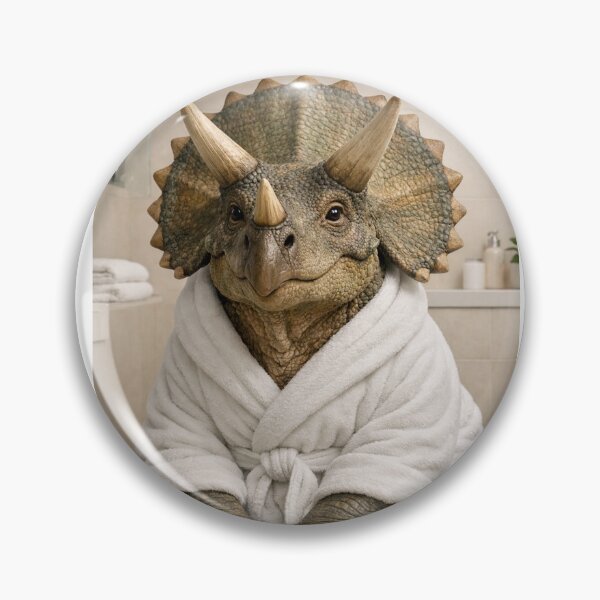 Item preview, Cozy Bathrobe Triceratops designed and sold by Sillytoe.