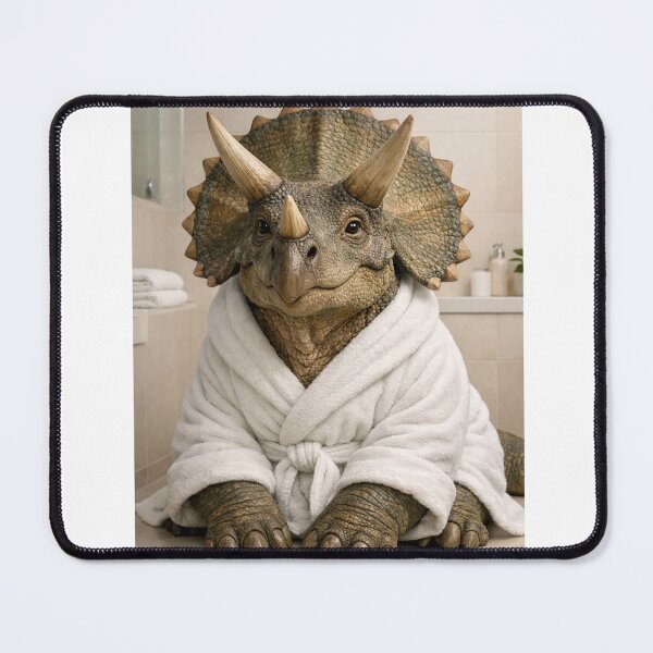 Item preview, Cozy Bathrobe Triceratops designed and sold by Sillytoe.