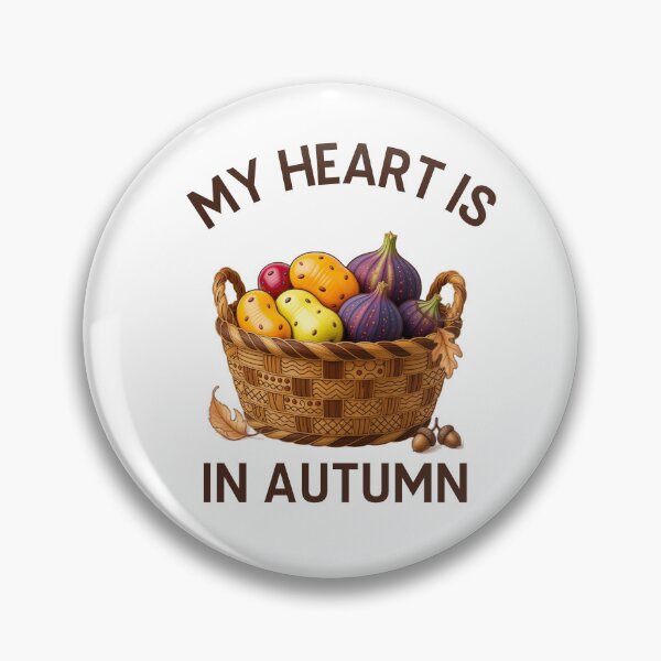 Item preview, My Heart is in Autumn - Vintage Aesthetic Fruit Basket Design designed and sold by Inka Moon Design.