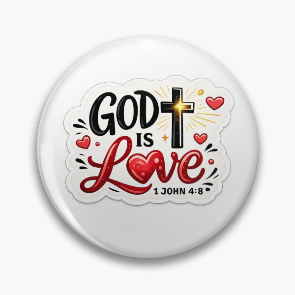 Item preview, God Is Love Sticker | 1 John 4:8 Christian Bible Verse | Faith Gift designed and sold by Gracefashionark.