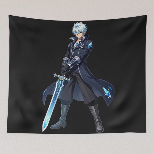Item preview, Ice Swordsman Ice Anime Boy Urban Fantasy designed and sold by Revyra.