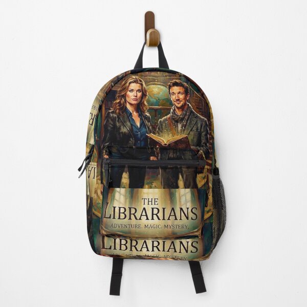 Item preview, The Librarians Retro Fantasy Adventure Magic Library Vault Tribute Art TV Show Poster designed and sold by Art's Diner.