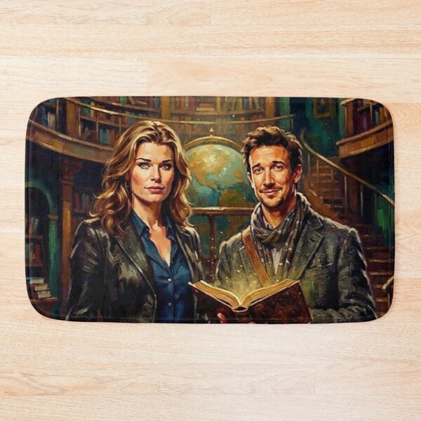 Item preview, The Librarians Retro Fantasy Adventure Magic Library Vault Tribute Art TV Show Poster designed and sold by Art's Diner.