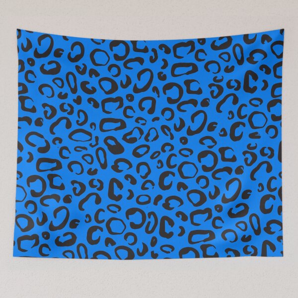 Item preview, Scenecore Blue & Black Leopard Cheetah Animal Print Design Pattern designed and sold by 6reeX6rySt0re.