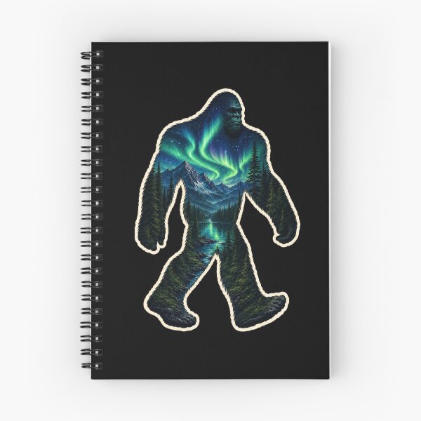 Item preview, Bigfoot Northern Lights, Sasquatch Double Exposure Wilderness Art designed and sold by Swanny's Custom T-shirt and Gift Designs.
