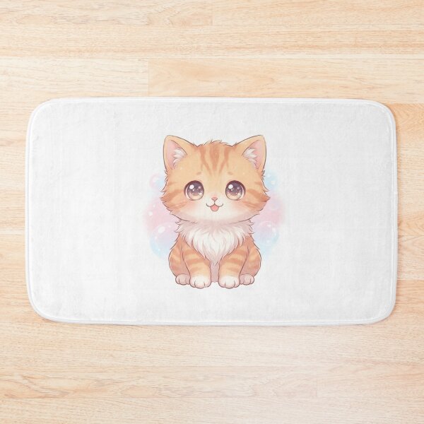 Item preview, Super Cute Kawaii Orange Tabby Kitten Cartoon designed and sold by Stickivo.