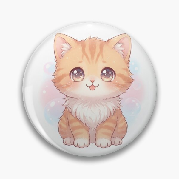 Item preview, Super Cute Kawaii Orange Tabby Kitten Cartoon designed and sold by Stickivo.