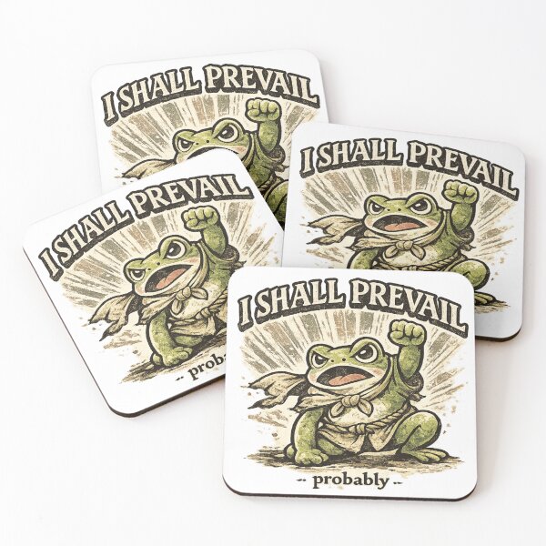 Item preview,  I Shall Prevail Frog Funny Vintage Japanese Warrior Shirt Motivational Humor Gift Frog Lover Tee Retro Shirt designed and sold by Moss & Mellow.