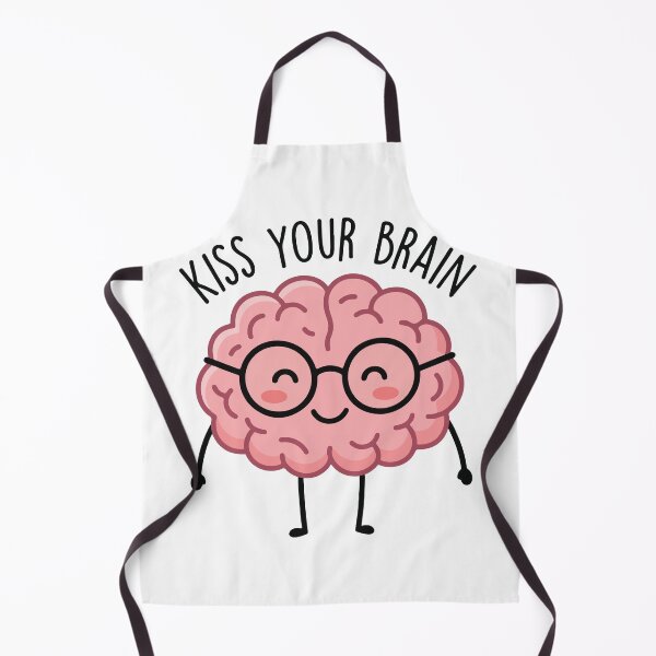 Item preview, Kiss Your Brain Cute Teacher Funny Cartoon Brain with Glasses designed and sold by raedattia.
