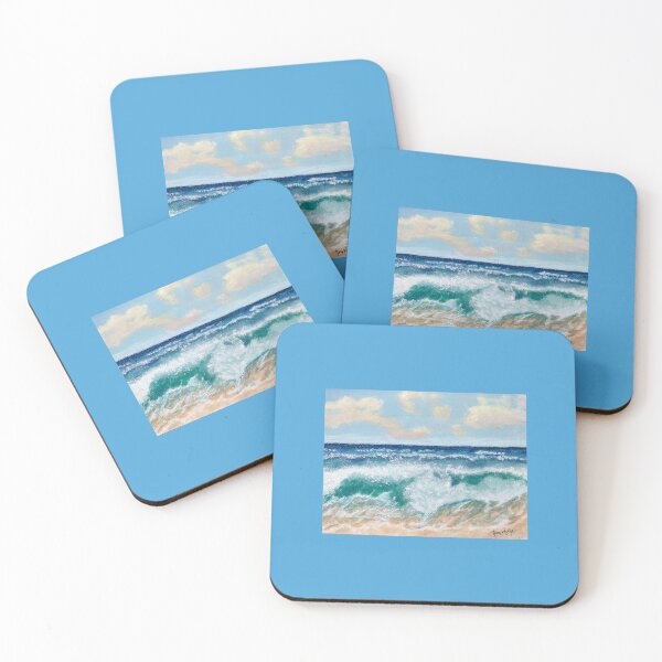 Item preview, Landscape Of Blue Ocean Waves And Foam  designed and sold by Kimberly Sells Studio.