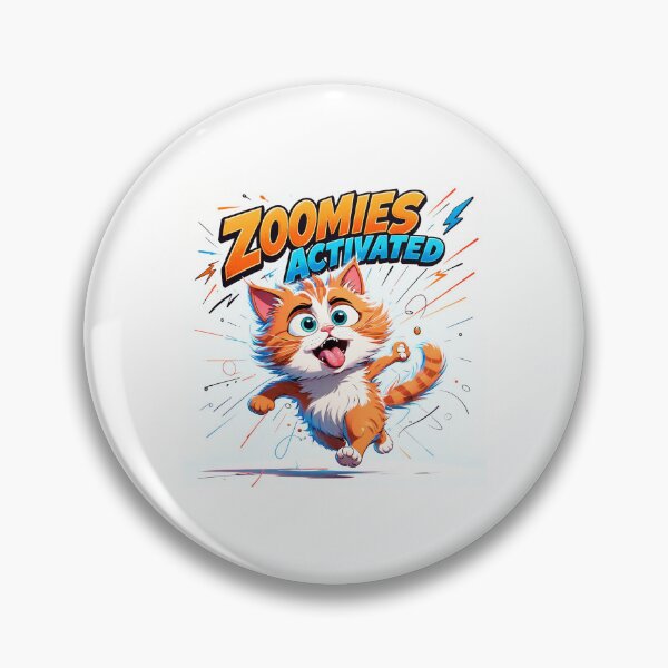 Item preview, Zoomies Activated Funny Orange Cat | Hyperactive Kitten Cartoon Art designed and sold by LONE SPIRIT CO..