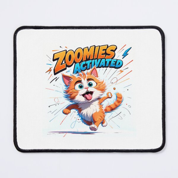 Item preview, Zoomies Activated Funny Orange Cat | Hyperactive Kitten Cartoon Art designed and sold by LONE SPIRIT CO..