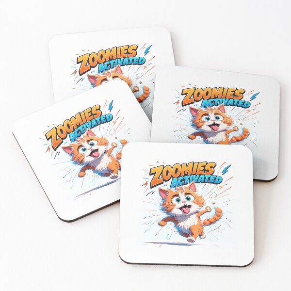 Item preview, Zoomies Activated Funny Orange Cat | Hyperactive Kitten Cartoon Art designed and sold by LONE SPIRIT CO..