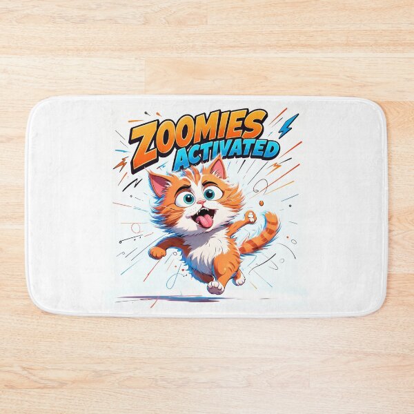 Item preview, Zoomies Activated Funny Orange Cat | Hyperactive Kitten Cartoon Art designed and sold by LONE SPIRIT CO..