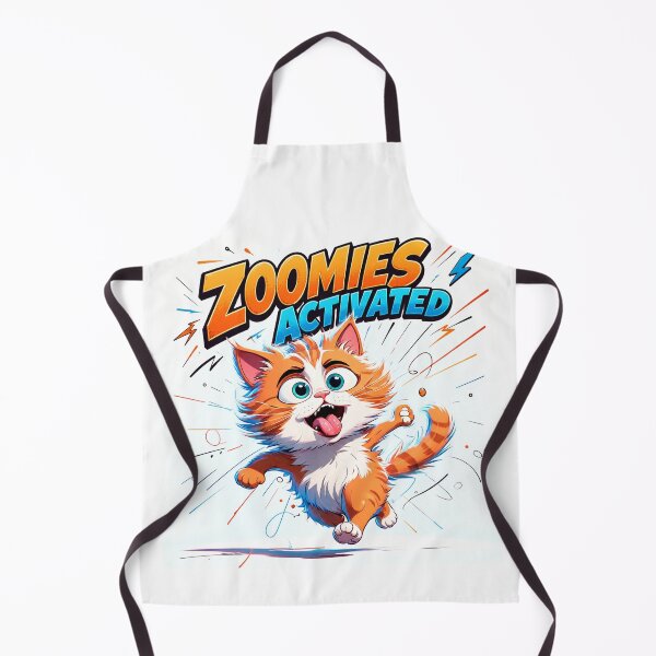 Item preview, Zoomies Activated Funny Orange Cat | Hyperactive Kitten Cartoon Art designed and sold by LONE SPIRIT CO..