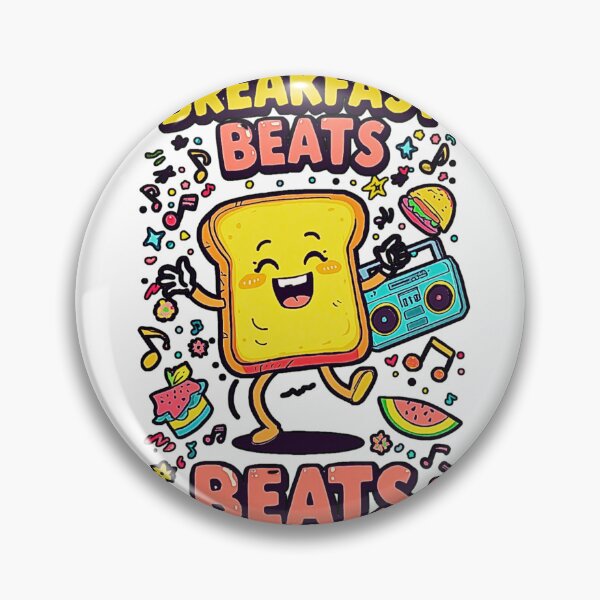 Item preview, Breakfast Beats – Dancing Cartoon Toast with Boombox T-Shirt Design designed and sold by MerchWSzpilkach.