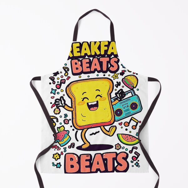 Item preview, Breakfast Beats – Dancing Cartoon Toast with Boombox T-Shirt Design designed and sold by MerchWSzpilkach.