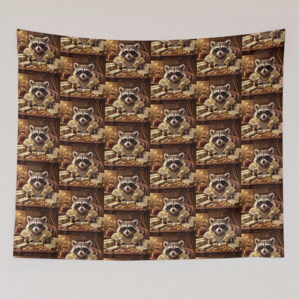 Item preview, ​The Millionaire Raccoon. designed and sold by JoyNest = "The nest of joy".
