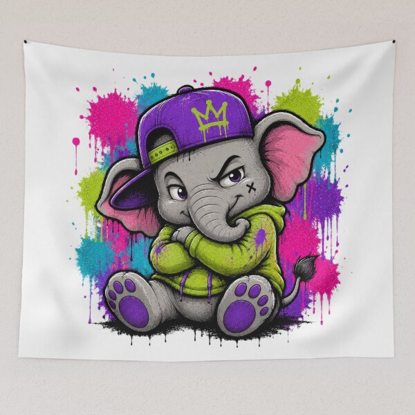 Item preview, Graffiti Elephant designed and sold by Thor-stone.