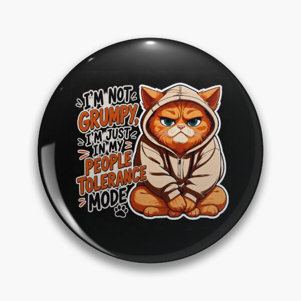 Item preview, People Tolerance Mode Funny Orange Cat Hoodie | Grumpy Cat Meme designed and sold by LONE SPIRIT CO..