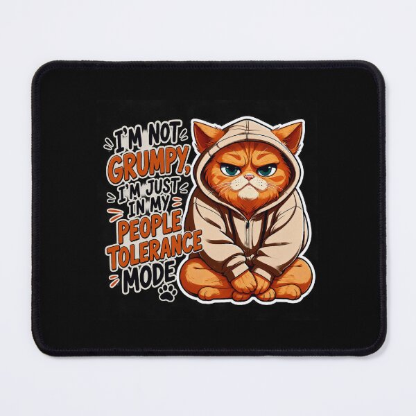 Item preview, People Tolerance Mode Funny Orange Cat Hoodie | Grumpy Cat Meme designed and sold by LONE SPIRIT CO..