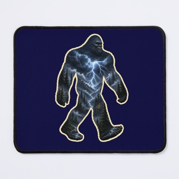 Item preview, Bigfoot Lightning , Sasquatch Double Exposure Wilderness Art designed and sold by Swanny's Custom T-shirt and Gift Designs.