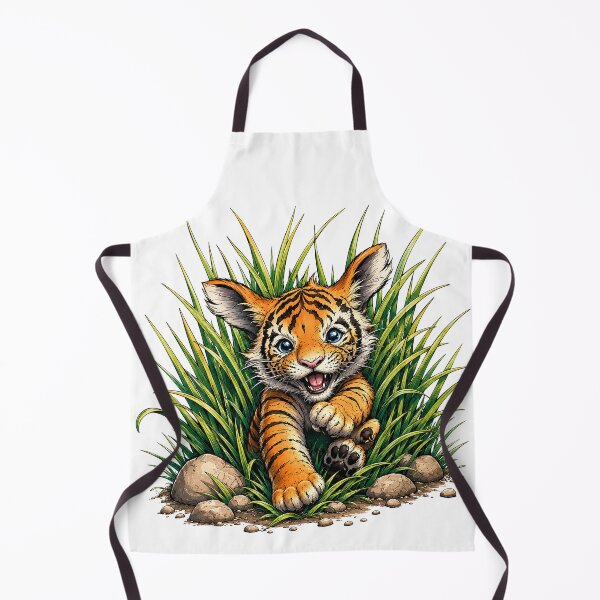 Item preview, Cute Baby Tiger Fantasy Creature Illustration | Tiger Cub Animal Art designed and sold by bambooks.tabooks.
