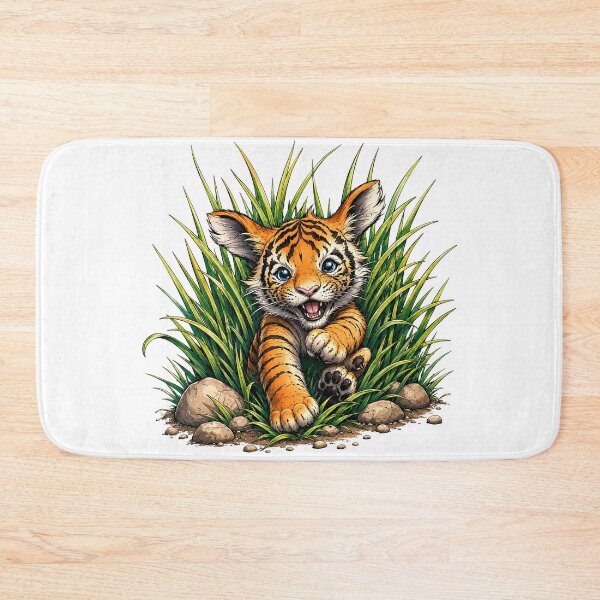 Item preview, Cute Baby Tiger Fantasy Creature Illustration | Tiger Cub Animal Art designed and sold by bambooks.tabooks.