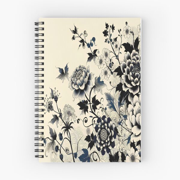 Item preview, Midnight Peony: Elegant Japanese-Style Ink Floral Art designed and sold by LiveLearnCreate.