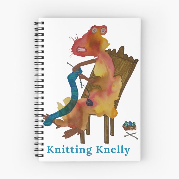 Item preview, Knitting Knelly | Whimsical Watercolor Creature designed and sold by Joshua Faden | Confidence Creatures.