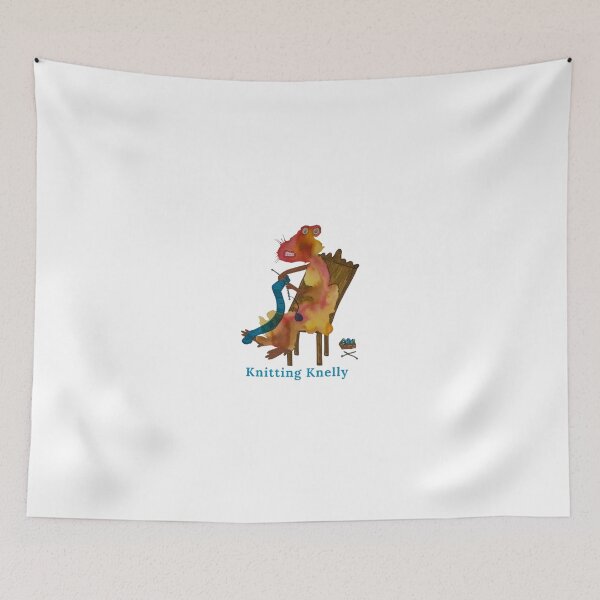 Item preview, Knitting Knelly | Whimsical Watercolor Creature designed and sold by Joshua Faden | Confidence Creatures.