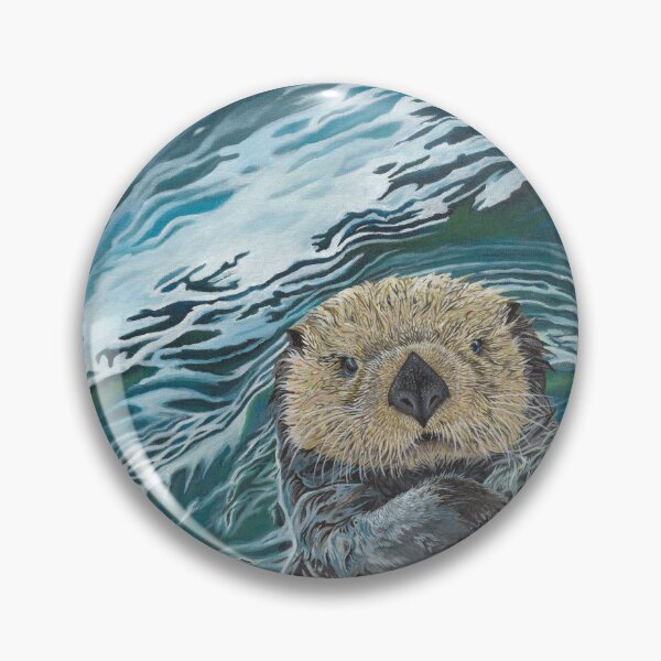 Item preview, Sea Otter Wave Art, Pacific Northwest, Coastal Decor, Drift designed and sold by Christine Kucera Fine Art.