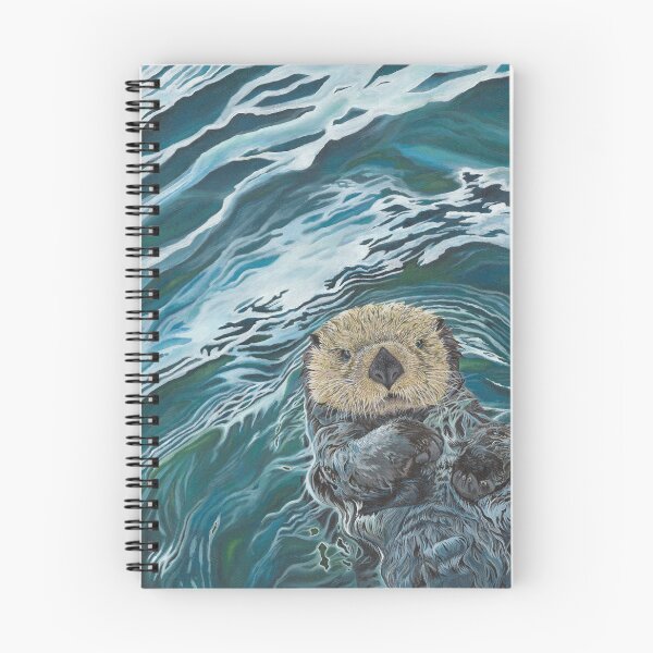 Item preview, Sea Otter Wave Art, Pacific Northwest, Coastal Decor, Drift designed and sold by Christine Kucera Fine Art.