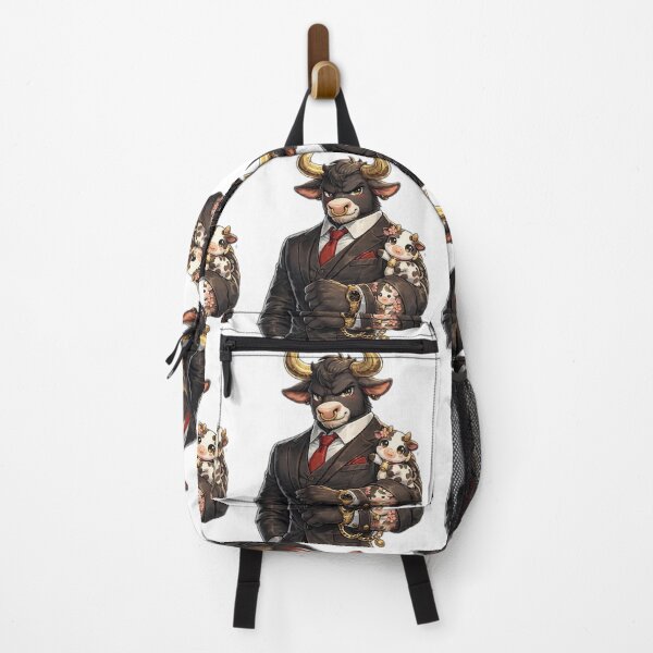 Item preview, Mafia Bull Boss With Cute Calf designed and sold by DailyDoodlesBySumbul.