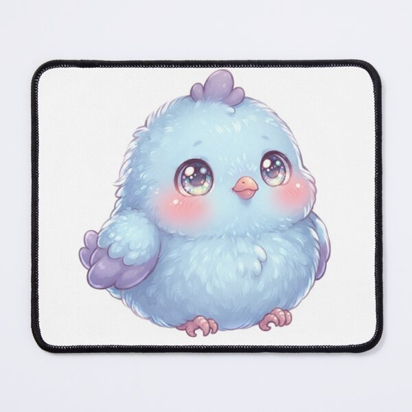 Item preview, Super Cute Fluffy Baby Blue Bird with Sparkly Eyes designed and sold by Stickivo.