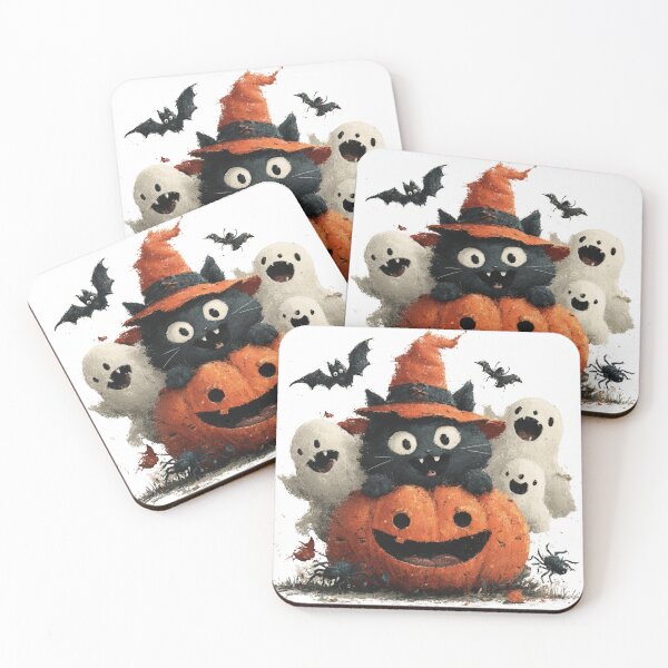 Item preview, Funny Halloween Cat in Pumpkin designed and sold by LovePrintArt.