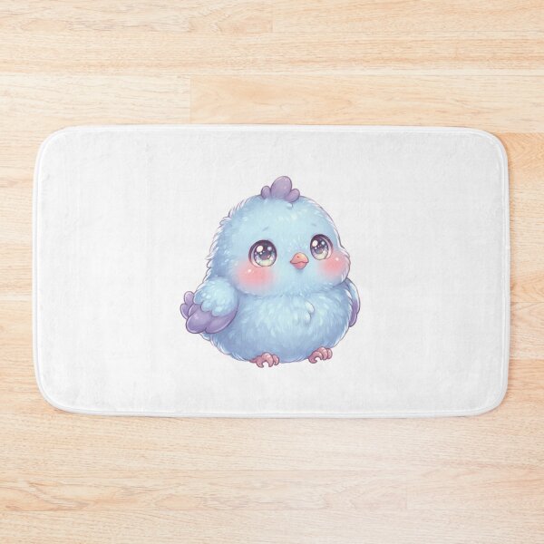 Item preview, Super Cute Fluffy Baby Blue Bird with Sparkly Eyes designed and sold by Stickivo.