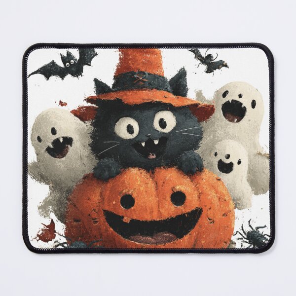 Item preview, Funny Halloween Cat in Pumpkin designed and sold by LovePrintArt.