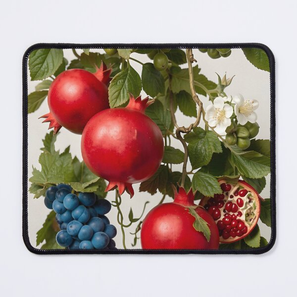 Item preview, Vintage Pomegranates with Grapes and Flowers designed and sold by Vicky Brago-Mitchell®.