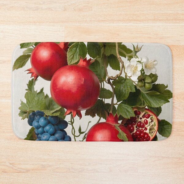 Item preview, Vintage Pomegranates with Grapes and Flowers designed and sold by Vicky Brago-Mitchell®.