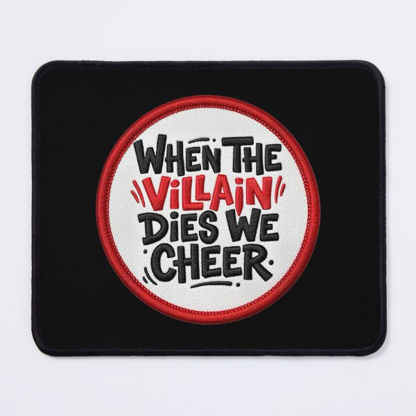 Item preview, When The Villain Dies We Cheer Custom Red Tie Patch Style designed and sold by EthosWear.