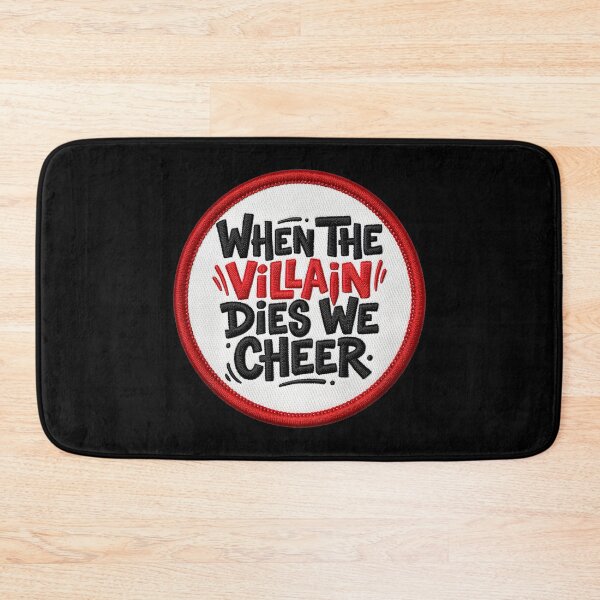Item preview, When The Villain Dies We Cheer Custom Red Tie Patch Style designed and sold by EthosWear.