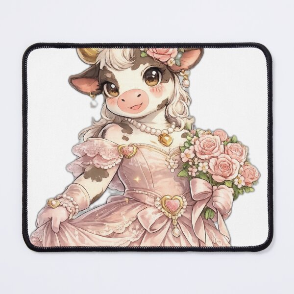 Item preview, Cute Princess Cow With Roses designed and sold by DailyDoodlesBySumbul.