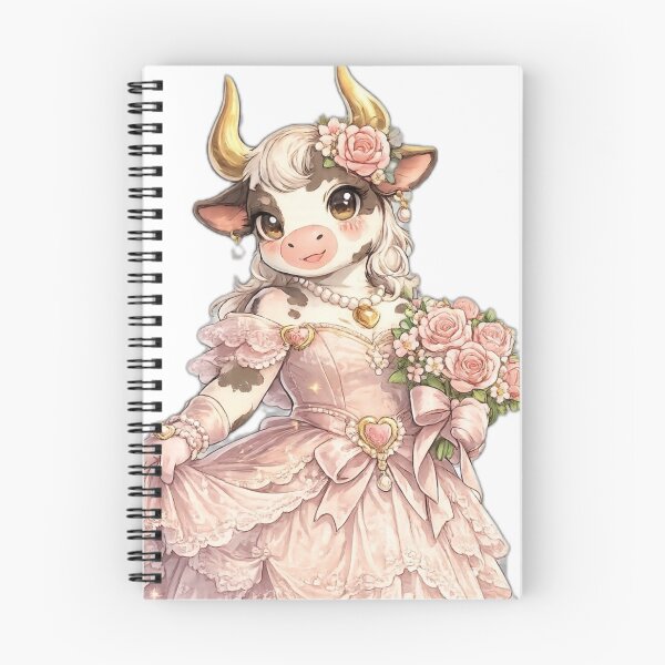 Item preview, Cute Princess Cow With Roses designed and sold by DailyDoodlesBySumbul.
