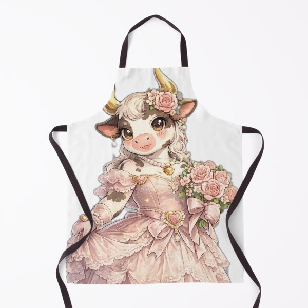 Item preview, Cute Princess Cow With Roses designed and sold by DailyDoodlesBySumbul.