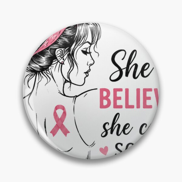 Item preview, She Believed She Fought Breast Cancer Design designed and sold by ⭐ AURA STUDIO.
