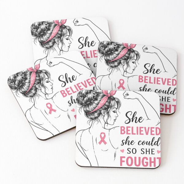 Item preview, She Believed She Fought Breast Cancer Design designed and sold by ⭐ AURA STUDIO.