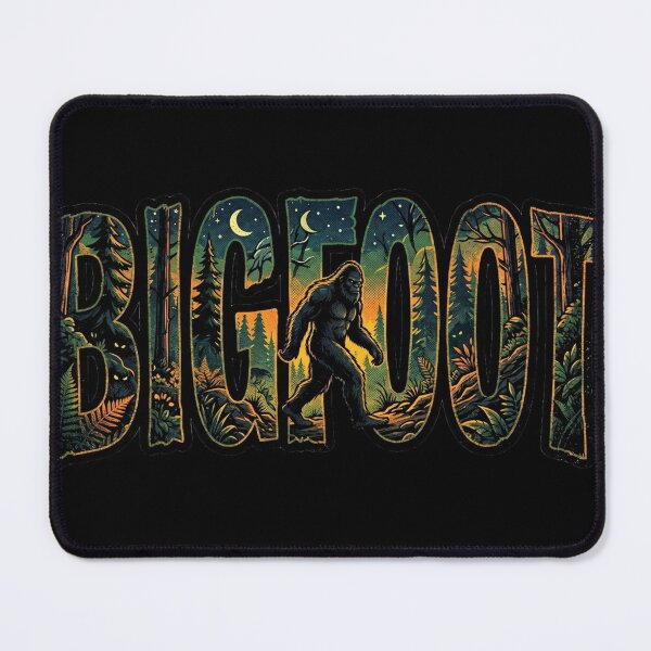 Item preview, Bigfoot Retro Pop Art Forest Cryptid Typography designed and sold by redsharkuk.