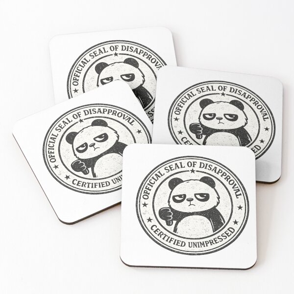 Item preview,  Official Seal Of Disapproval Panda Funny Parody Badge Shirt Certified Unimpressed Gift Panda Lover Tee designed and sold by Gremlin Hours.